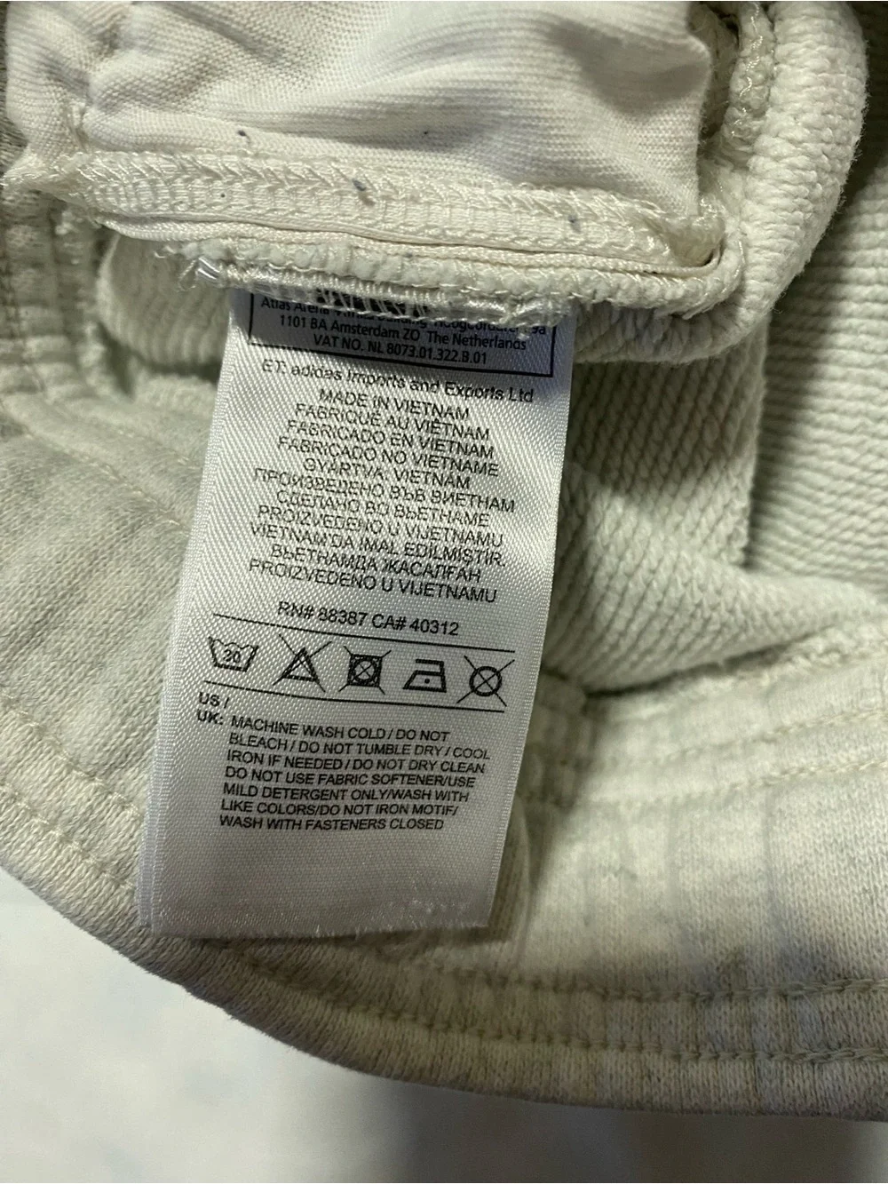 adidas Light Gray Athletic Shorts with Green-Trim Drawcord